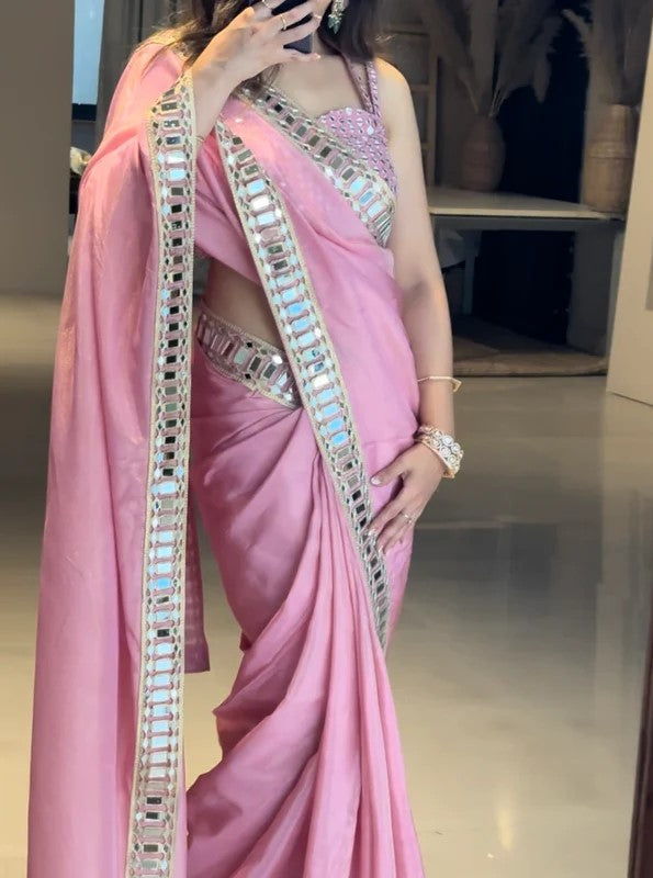 Graceful Mirror Work Designer Saree-G