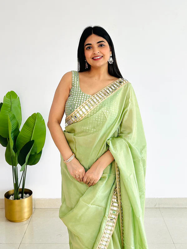 Graceful Mirror Work Designer Saree-G