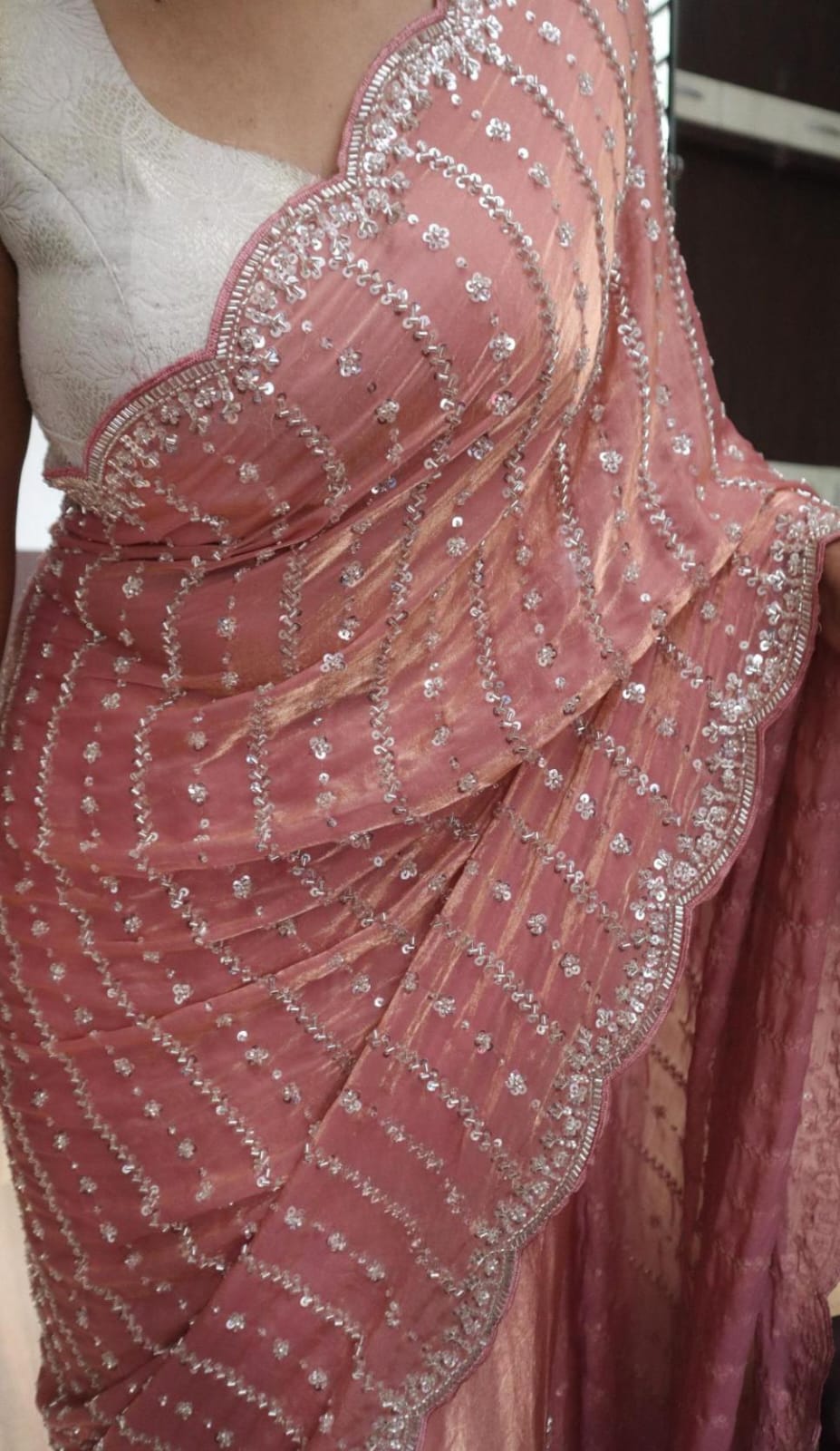 Premium Occasion Wear Beads Work Saree