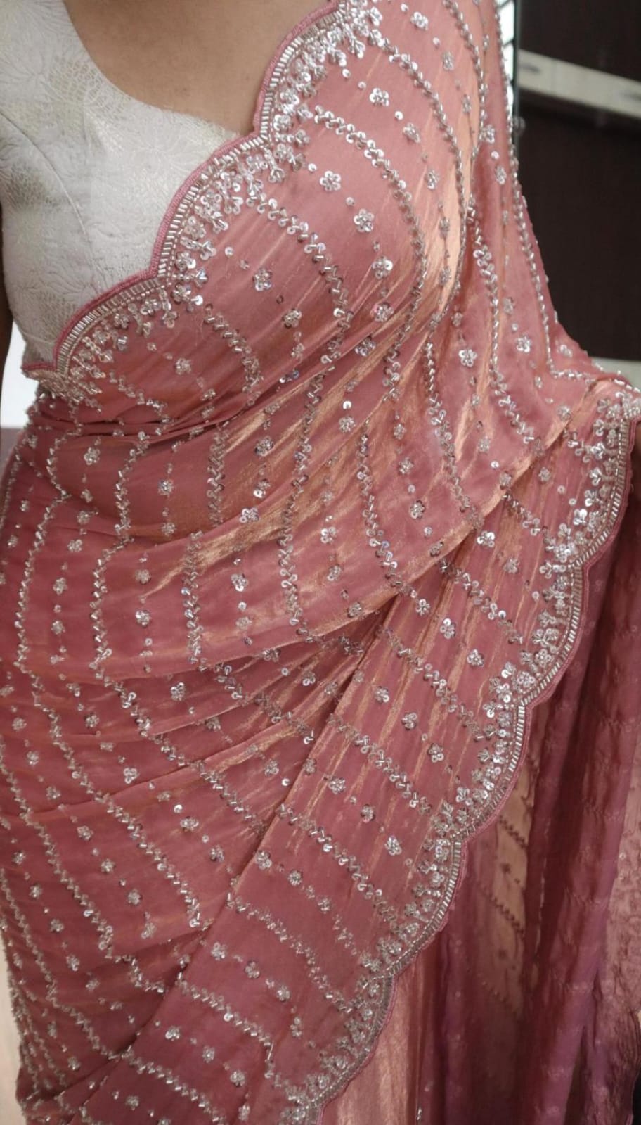 Premium Occasion Wear Beads Work Saree-G