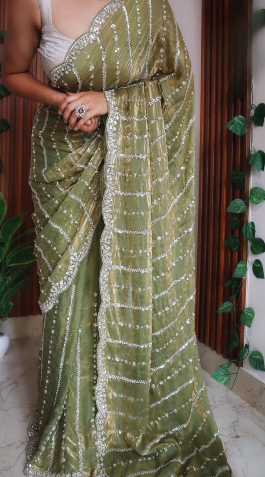 Premium Occasion Wear Beads Work Saree