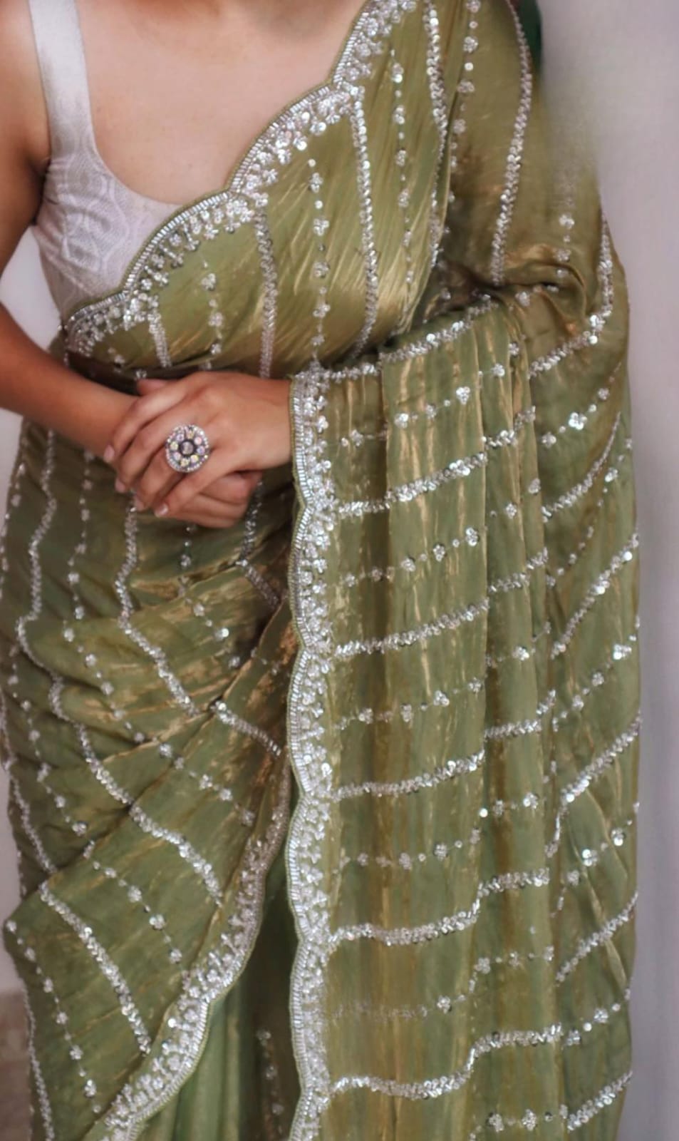 Premium Occasion Wear Beads Work Saree