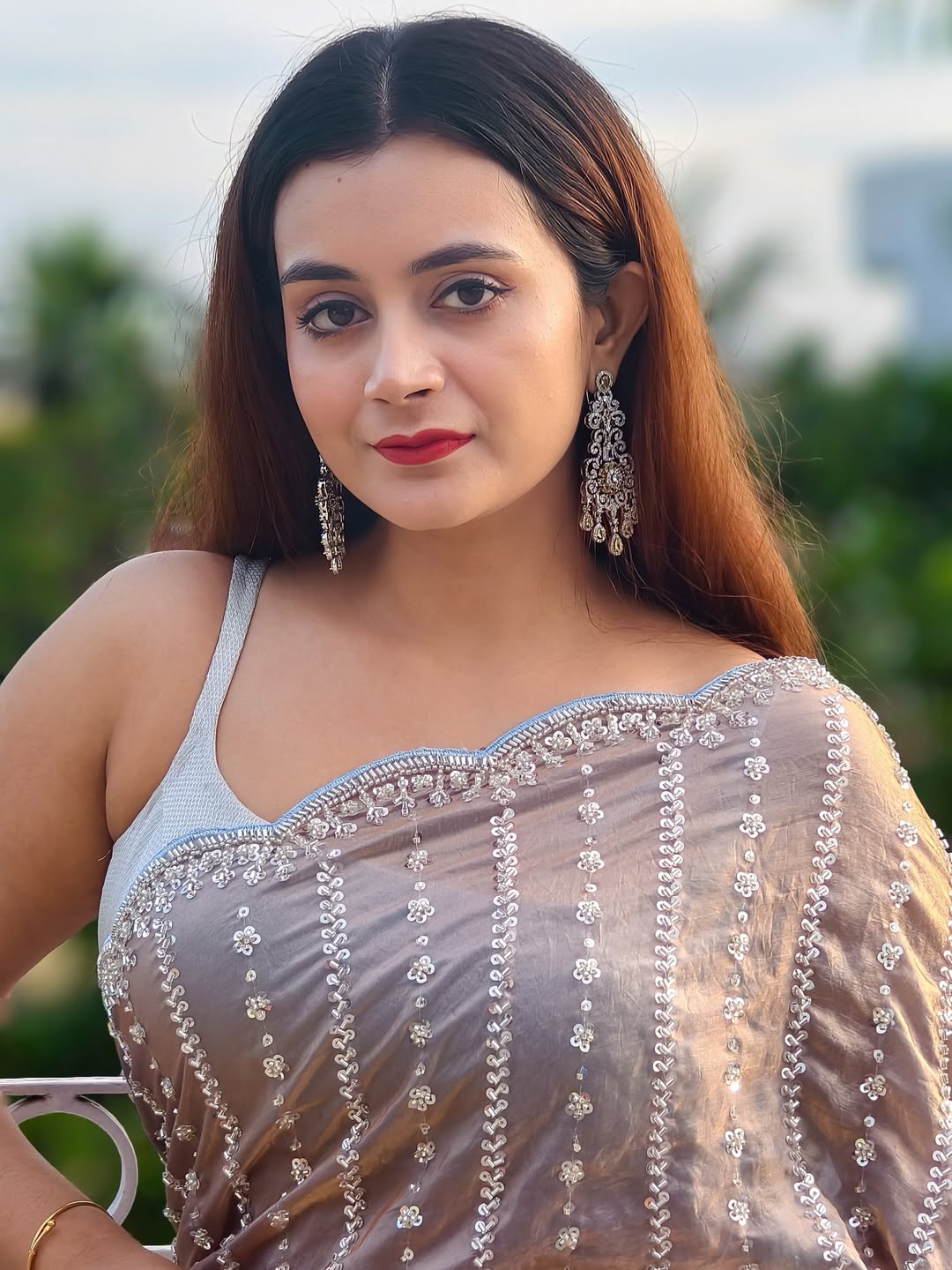 Premium Occasion Wear Beads Work Saree-G