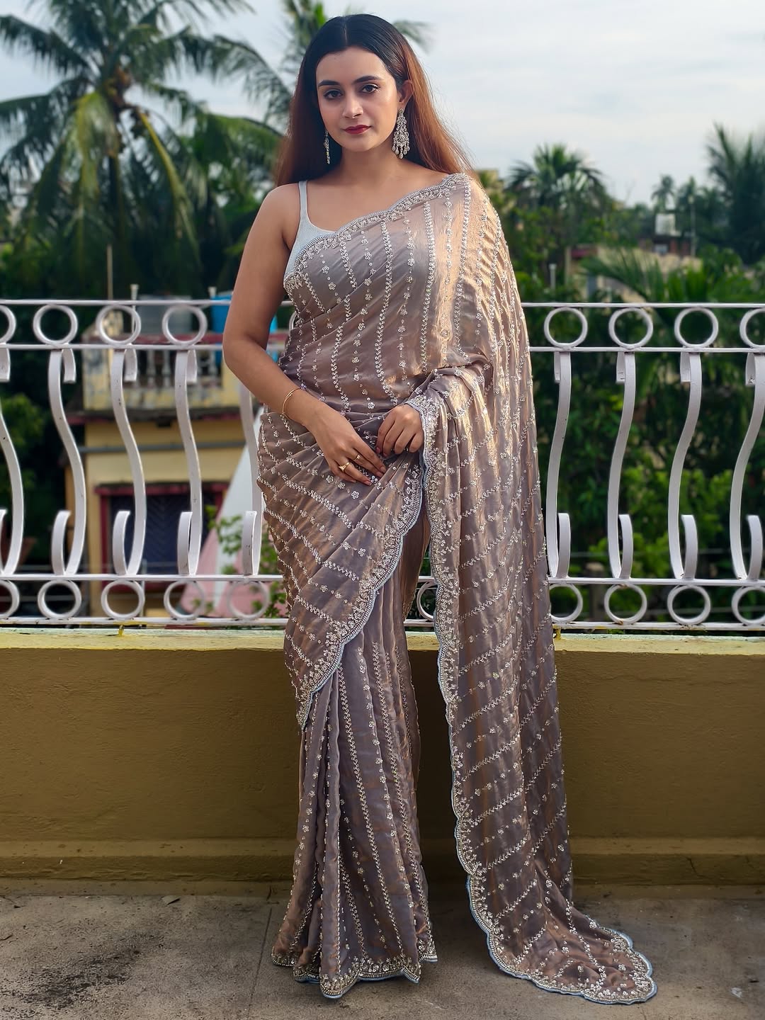 Premium Occasion Wear Beads Work Saree-G