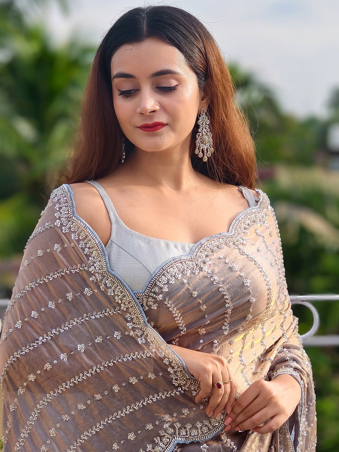 Premium Occasion Wear Beads Work Saree-G