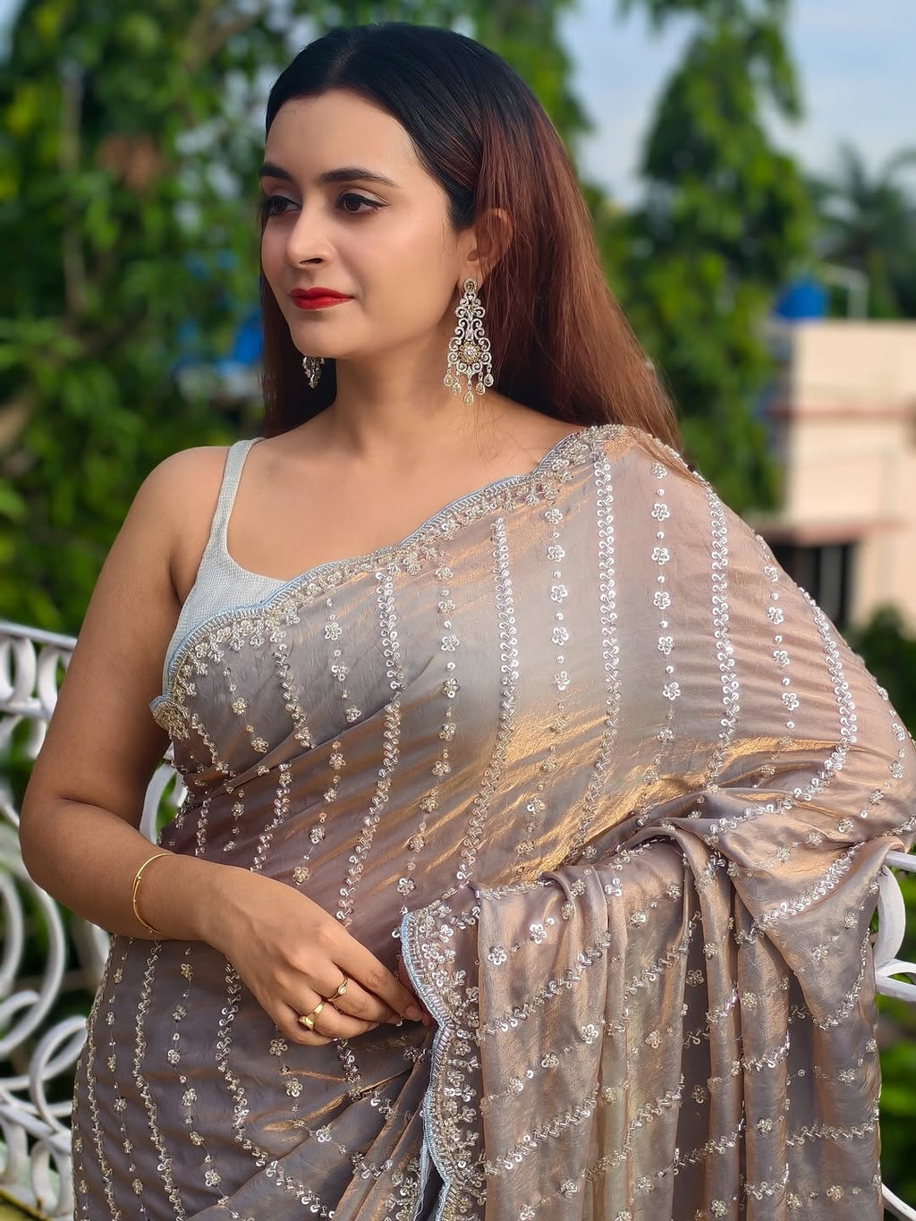 Premium Occasion Wear Beads Work Saree