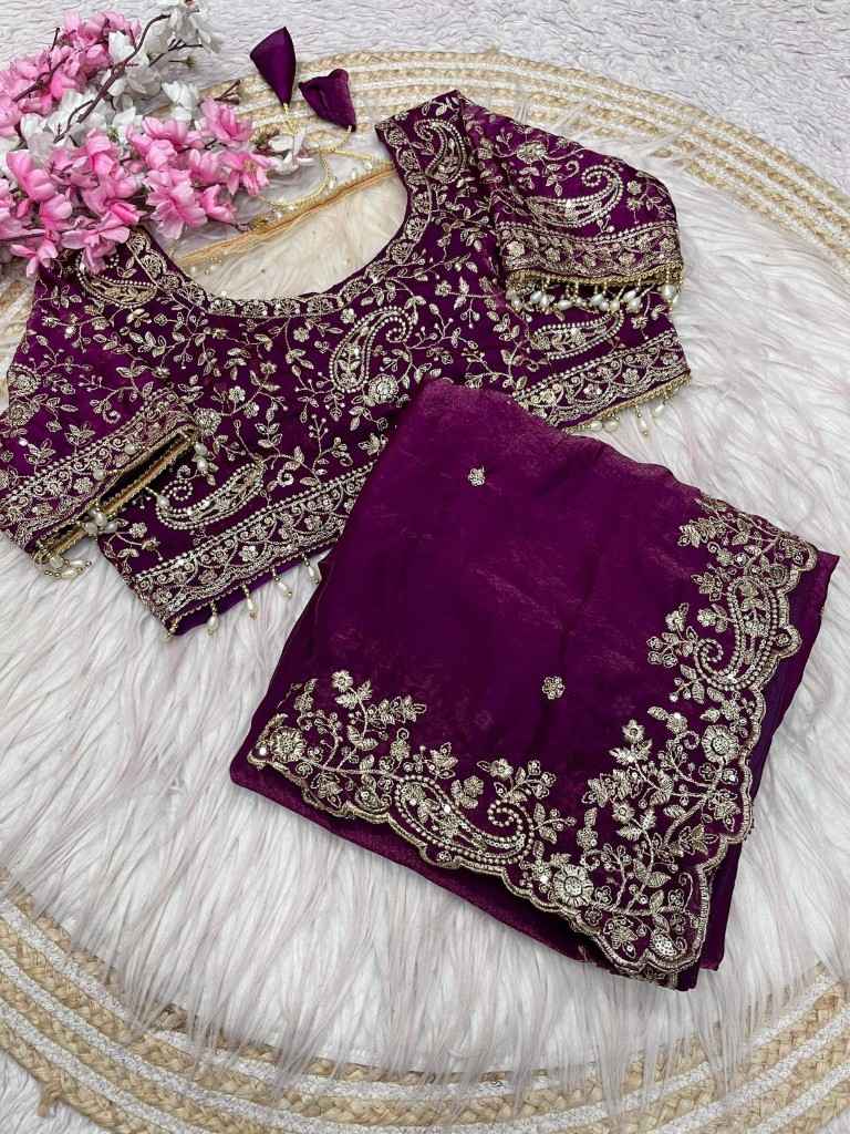 G - Royal Heavy Embroidered Wedding Saree