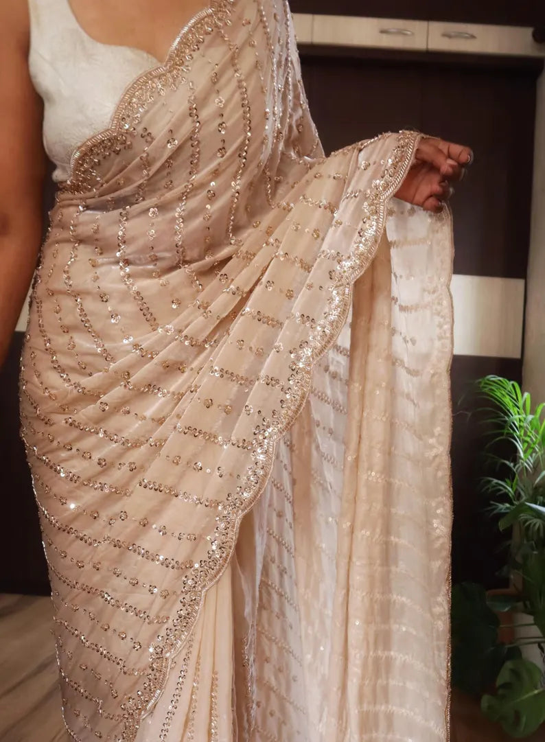 Premium Occasion Wear Beads Work Saree-G